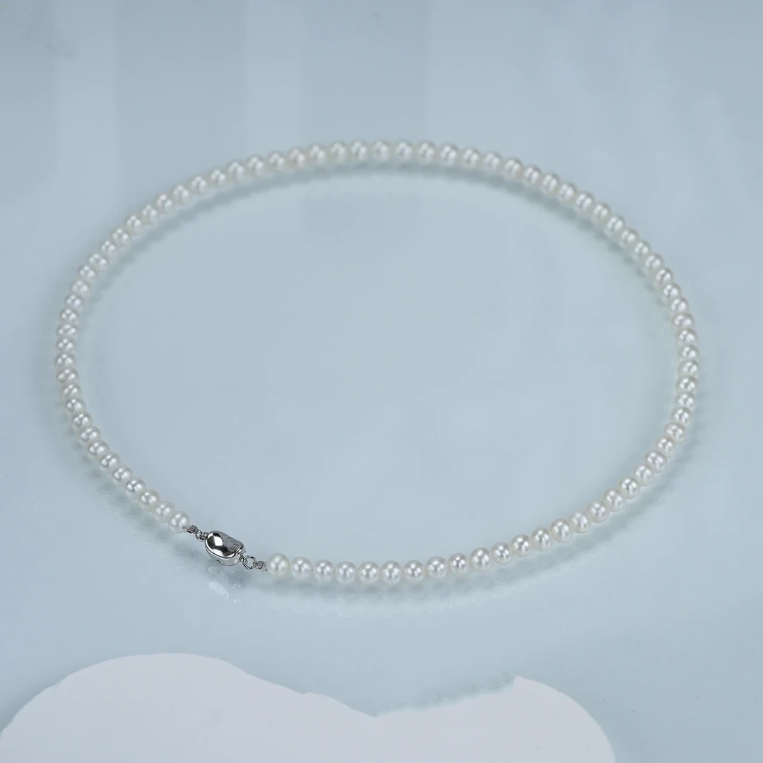 链子925银 极光白6mm百搭妈妈项链轻奢时尚