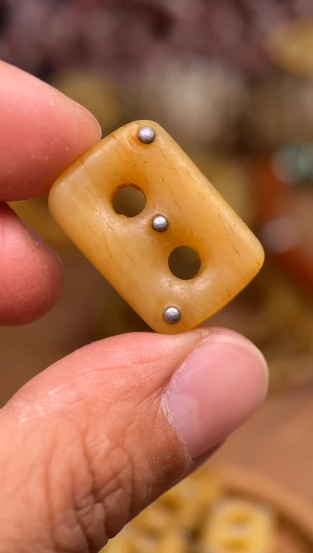 其他牛骨P720-镶钉二饼-有棕裂