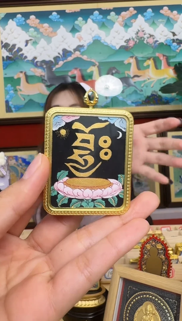 吊坠扎老师-热贡纯手绘