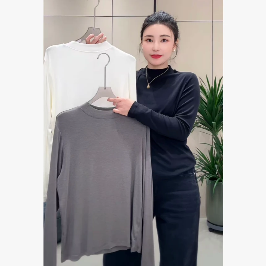 【丝光羊毛】恺蒂亚斯-7208-女士丝光羊毛中领面膜衣（净版）