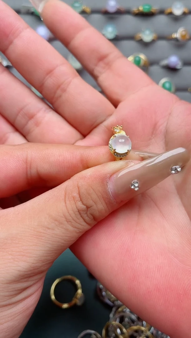 银S925镶嵌戒指翡翠.