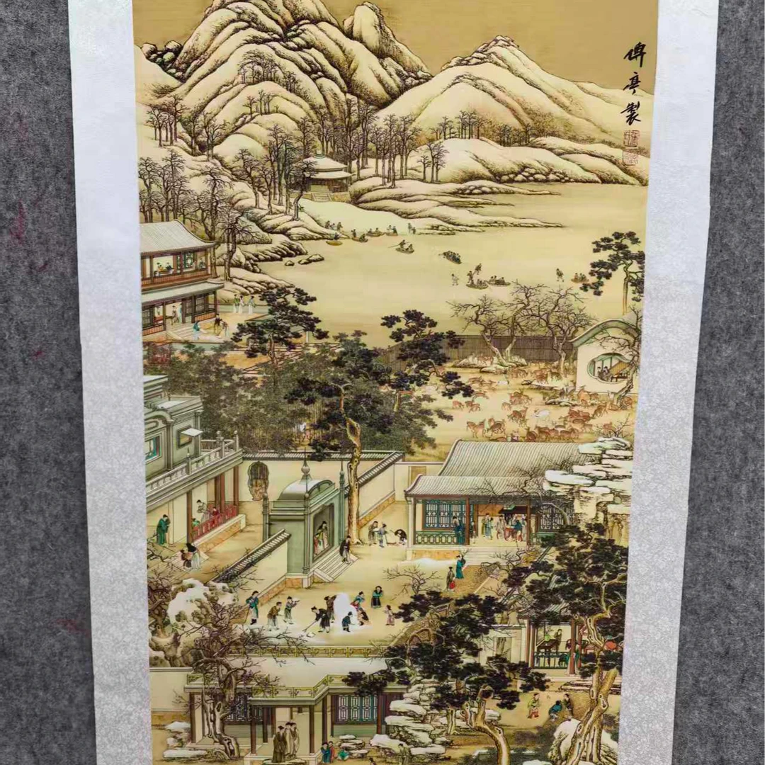 张传亭老师的精品绢本作品.十二月