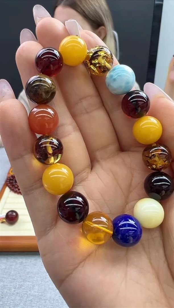 【闪购商品】琥珀手链未镶嵌19秒拍号