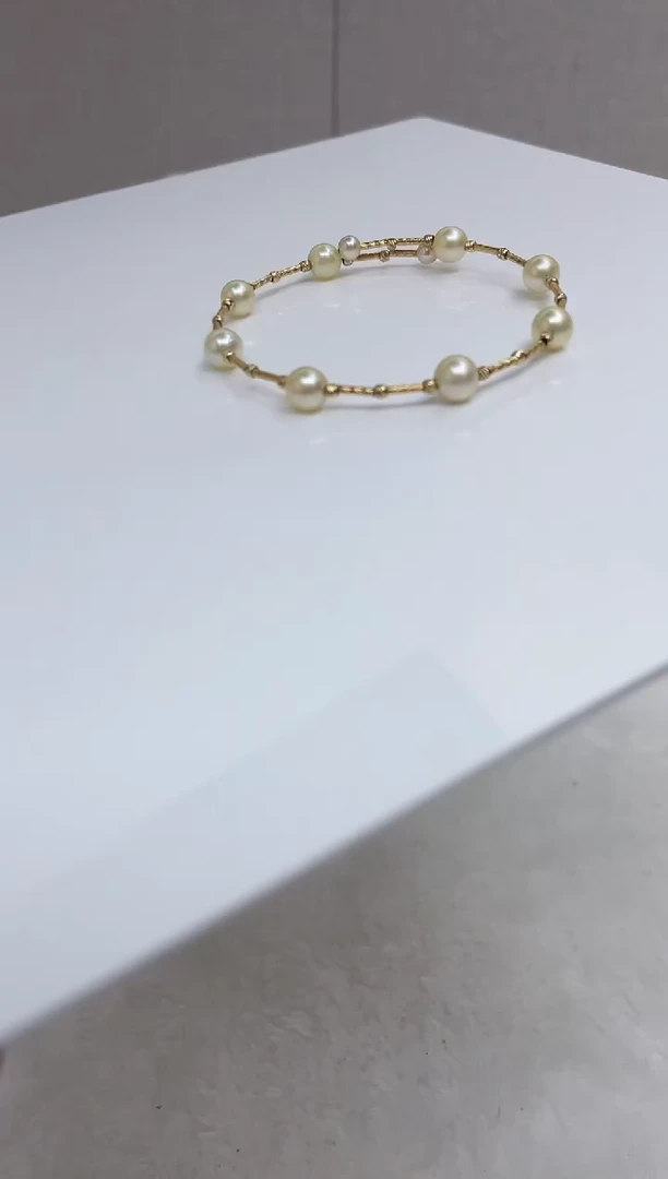 银S925镶嵌手镯海水珍珠