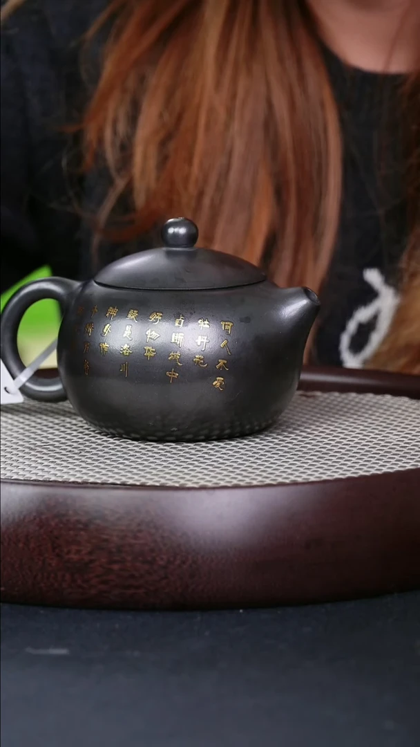 茶壶紫砂宜兴紫砂壶彩刻西施h012052