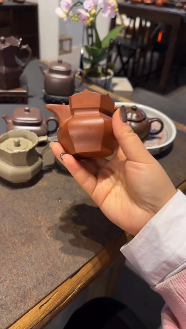 【闪购商品】紫砂茶壶朱泥小僧帽 90cc