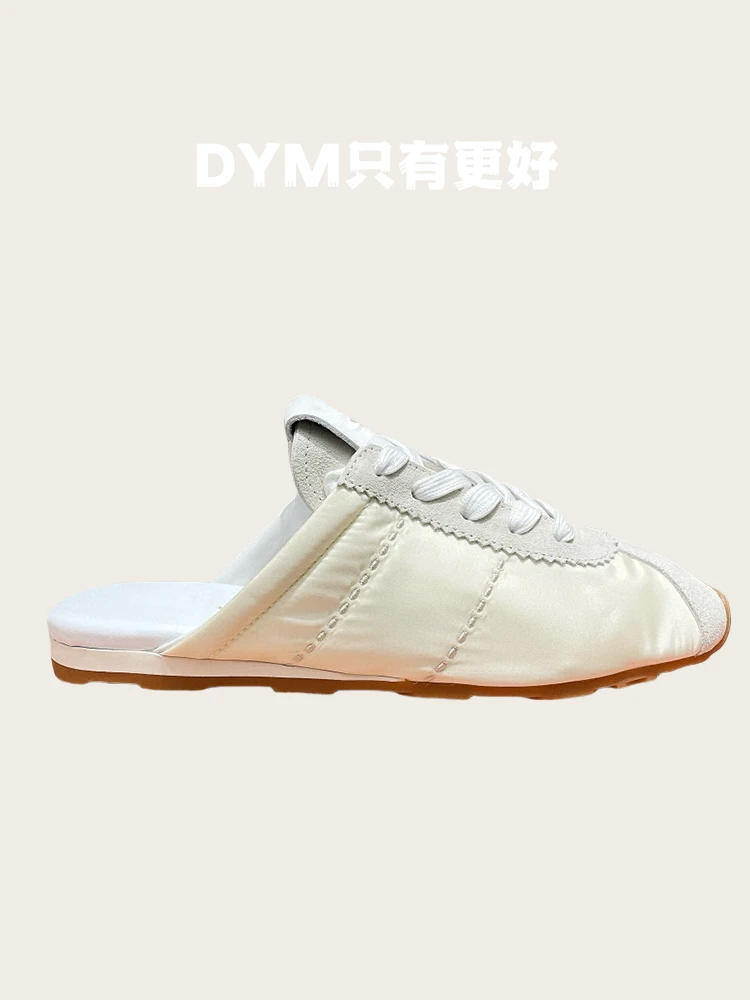 【DYM】夏季平底纯色包头秋冬包头拖修面皮磨砂休闲居家