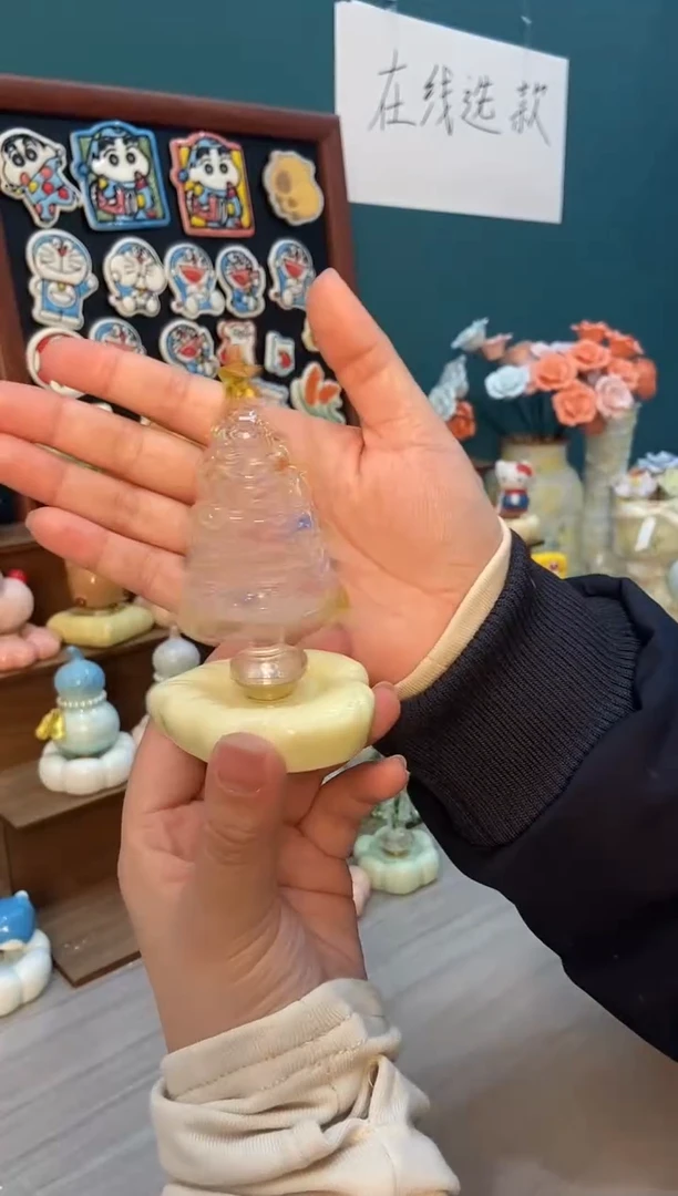 摆件陶粉色圣诞树