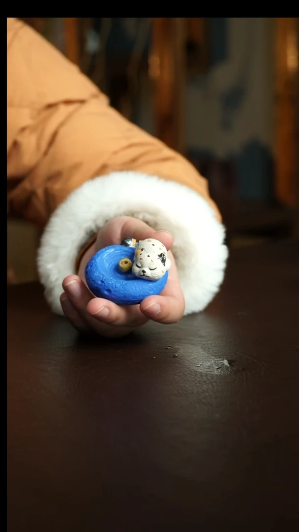 茶杯紫砂12号 猫咪香插 宜兴紫砂原矿作品