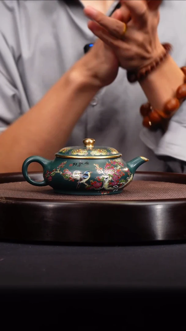 茶壶紫砂扁玉