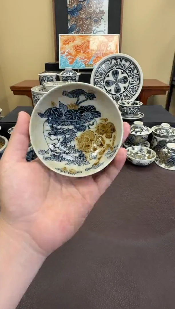 二号釉猪猪蹭龙缸普洱杯