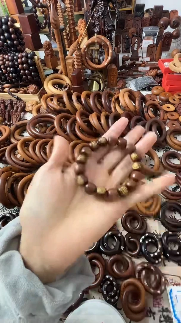 枣木手串枣木1.2圈口方珠不退一物一拍