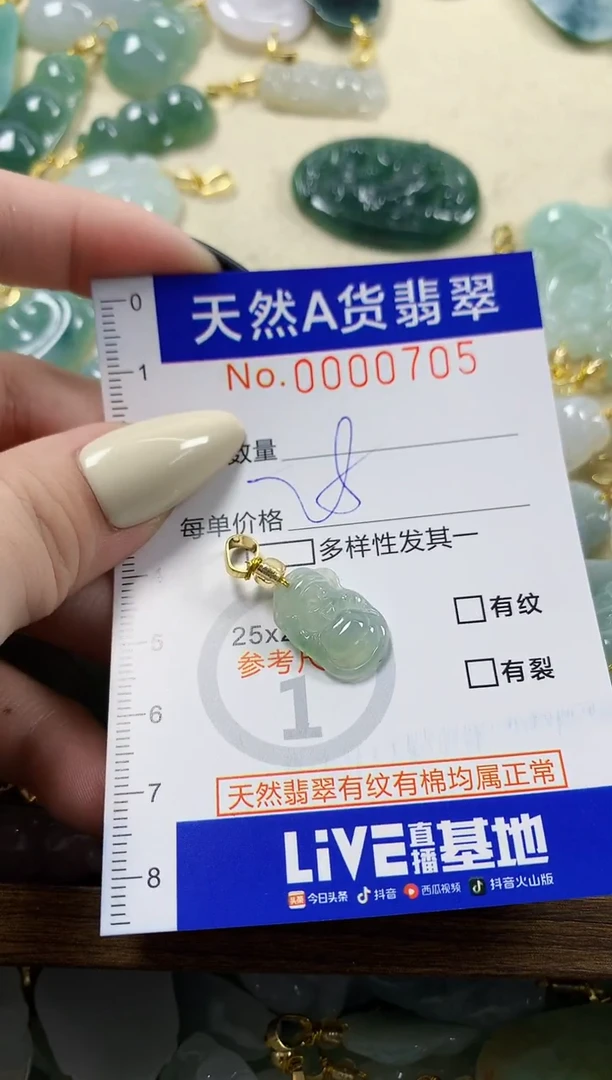 颈饰未镶嵌翡翠美*姐天然A货翡翠