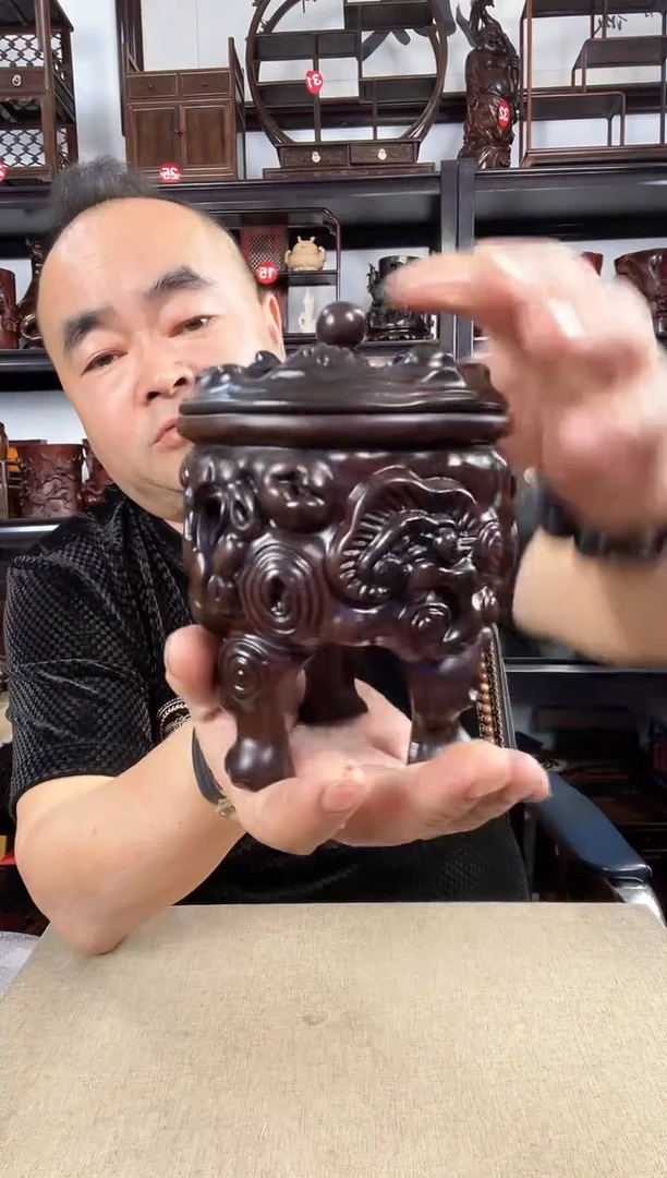 木三角香炉老李红木工艺品