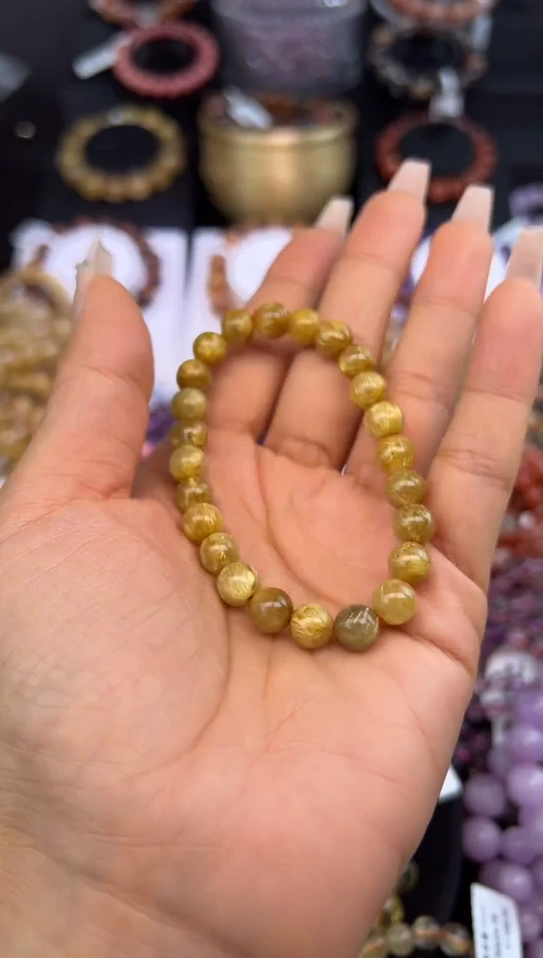 未镶嵌手串水晶金发晶7.7mm