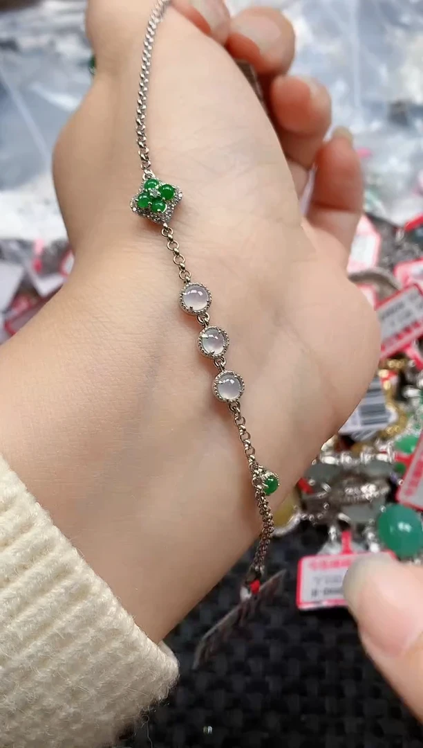 银S925镶嵌戒指翡翠天然A货缅甸翡翠