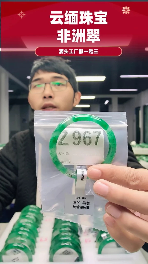 未镶嵌手镯石英质玉（非洲翠）56圈口Z967