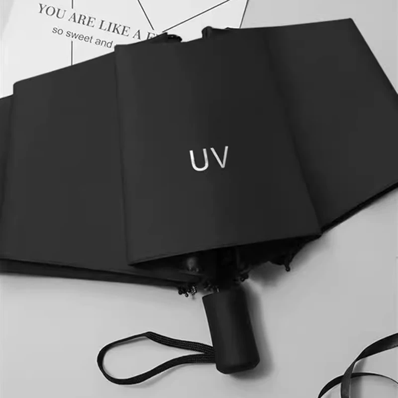 UV黑胶扇防晒防紫外线雨伞太阳伞男女晴雨两用折叠便携式遮阳雨伞
