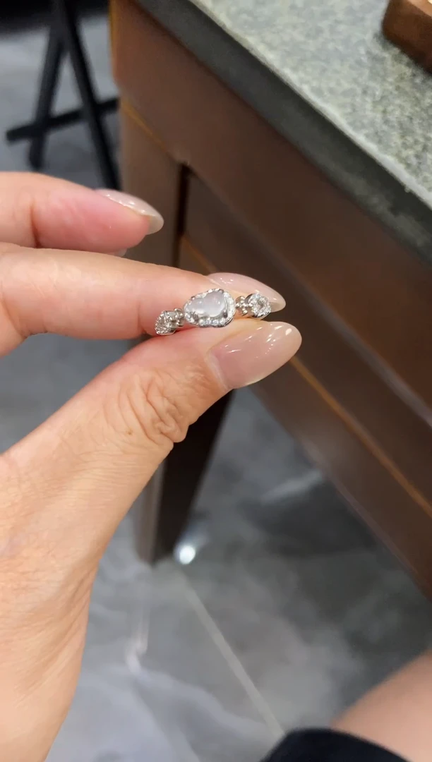 银S925镶嵌挂件翡翠戒指