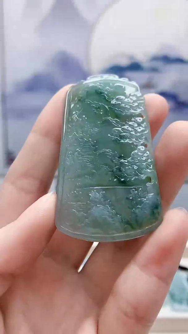 未镶嵌定制翡翠4831ry-毛货挂件11