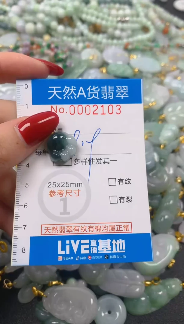 颈饰未镶嵌翡翠净货挂件-2103
