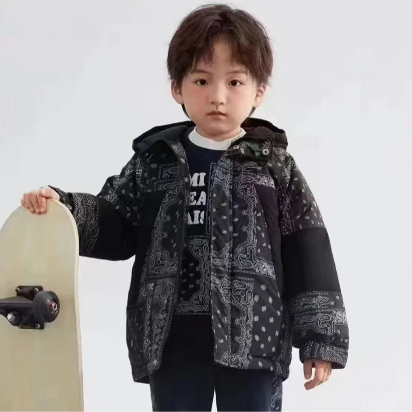1280【Z3189】【T0411】童装&黑色腰果花羽绒服F1ACM4Z3189