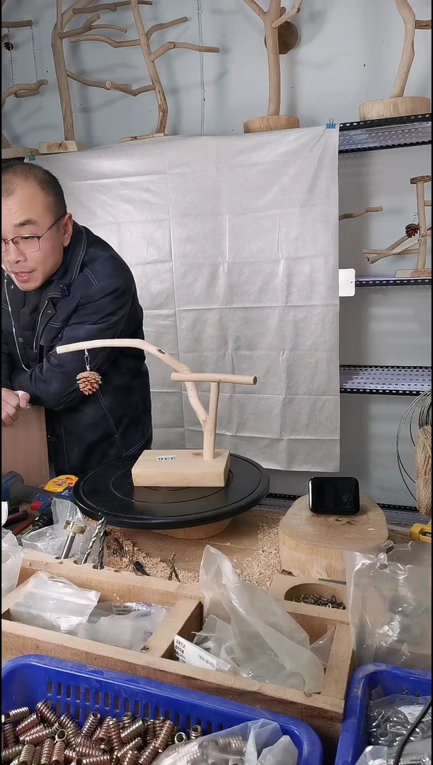 阳****5鹦鹉站枝站架编号336