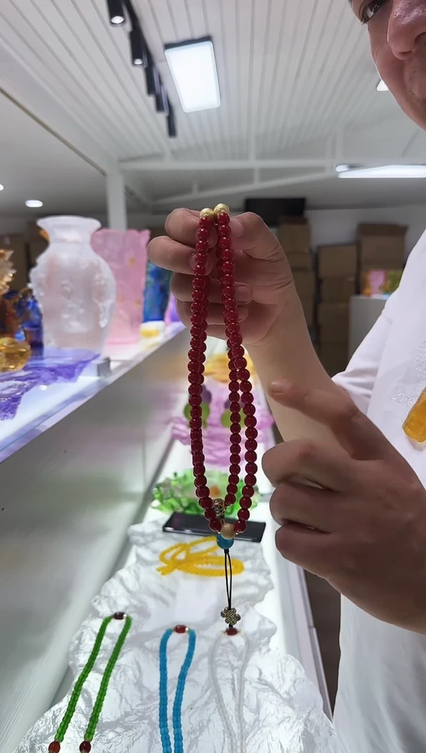 手工艺品琉璃古法琉璃108颗串