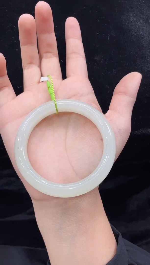 和田玉手镯未镶嵌新疆直发和田玉白玉#54上等和田玉手镯女