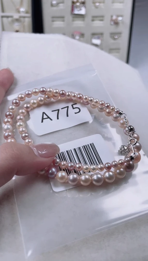 【闪购商品】淡水珍珠项链银S925镶嵌A775