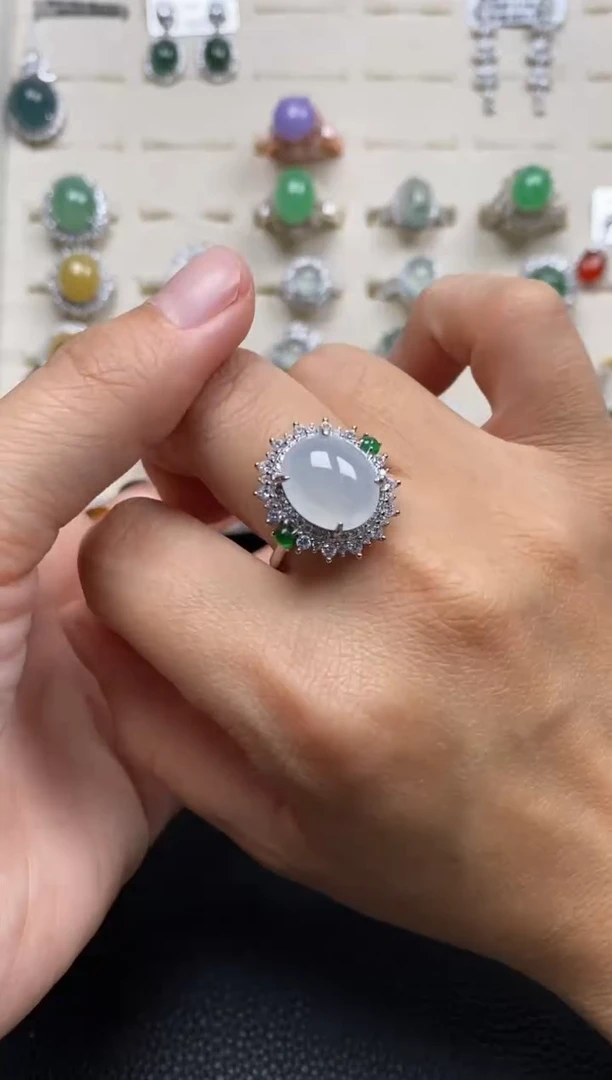 【闪购商品】翡翠戒指银S925镶嵌11111