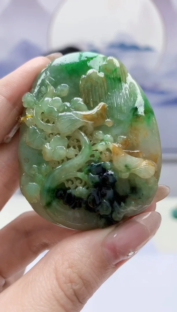 【闪购商品】定制翡翠未镶嵌4852jw-毛货挂件赠珠链83