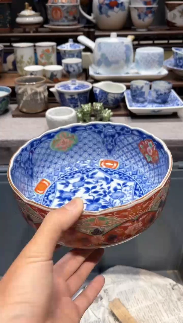 瓷片全新库山窑圆钵