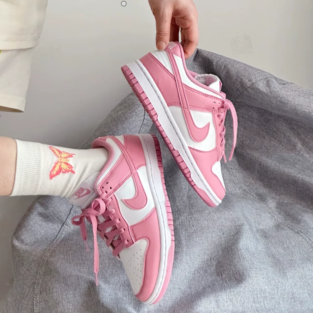NIKE/耐克DUNK LOW复古休闲百搭粉嫩樱花粉运动板鞋DD1873-112