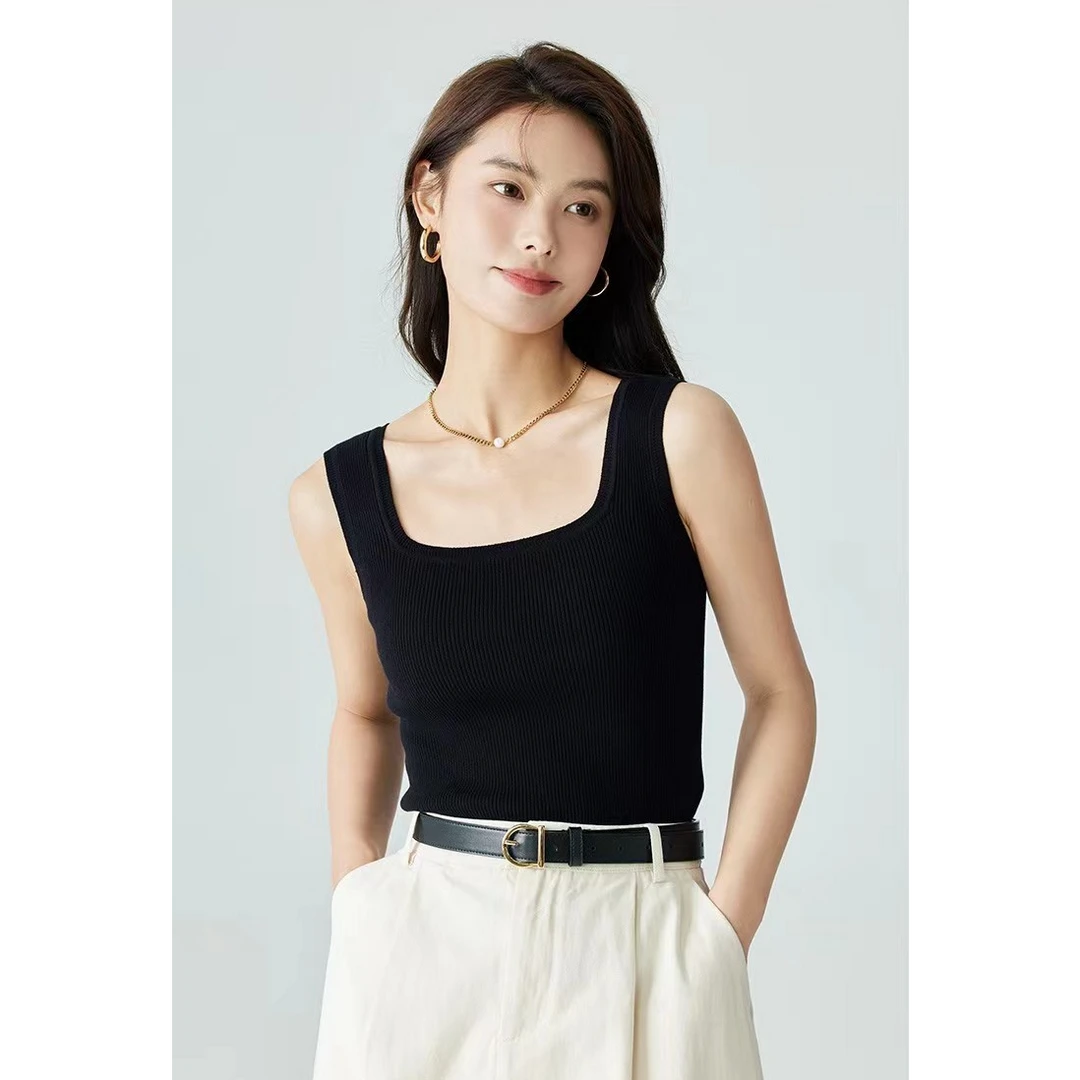 【通勤风】茵曼春季薄款茵曼春季新条纹时尚女百搭舒适背心高能感