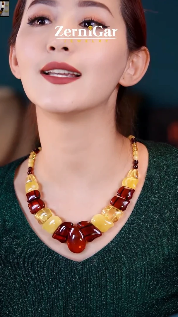 【闪购商品】琥珀颈饰未镶嵌天然琥珀项链