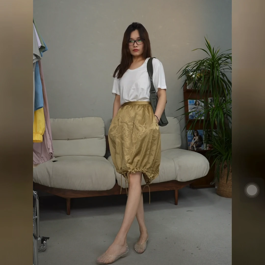 高级感夏季气质断面半身裙