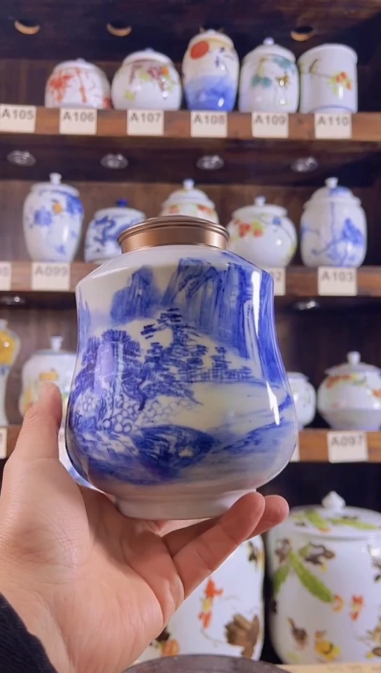 迎君陶瓷纯手工手绘   微瑕