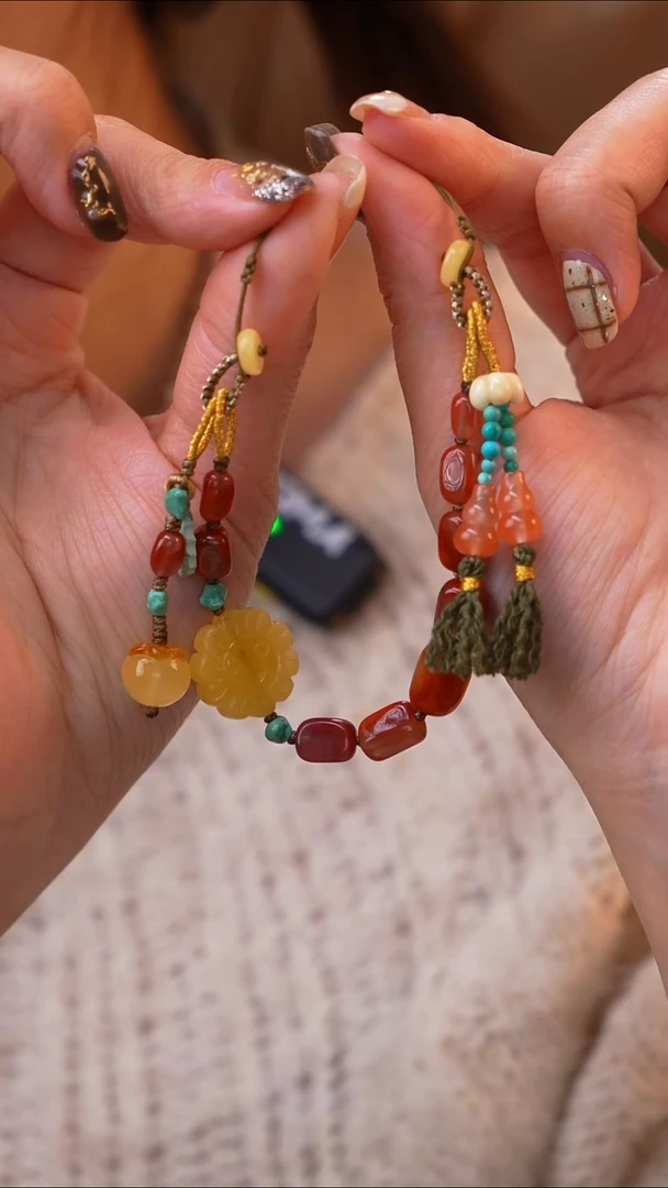 未镶嵌手机链南红玛瑙手机链妖孽