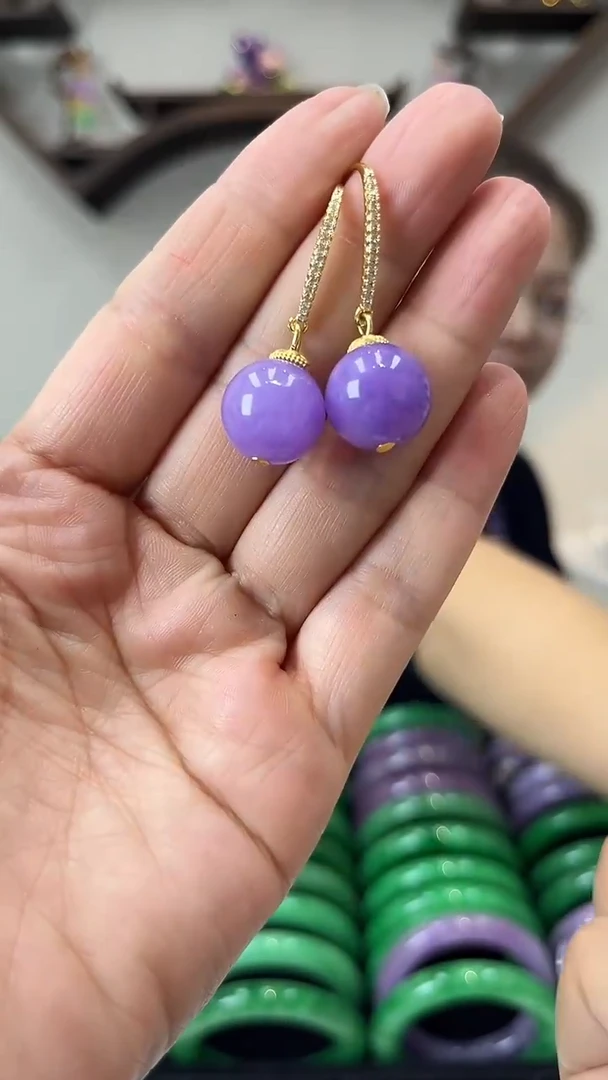 【闪购商品】砖雕闪9 紫罗兰耳坠