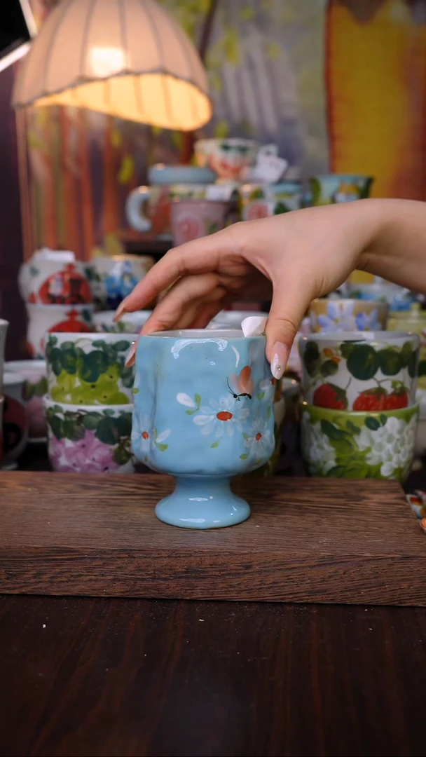 杯子泥垚手作 景德镇手工手绘陶瓷器物