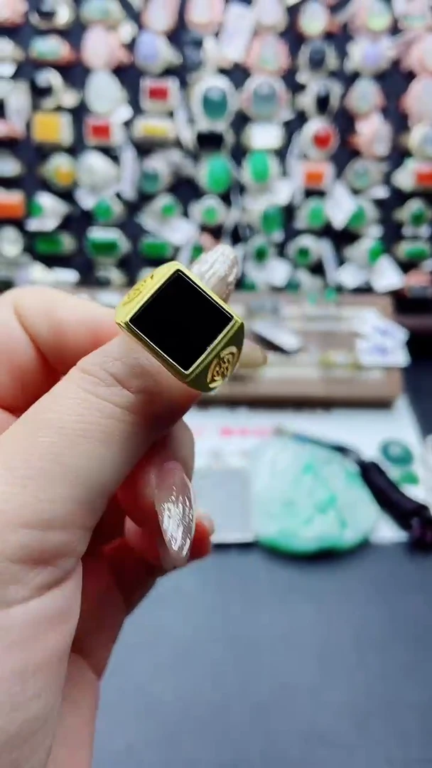 未镶嵌戒指翡翠天然翡翠A货男戒