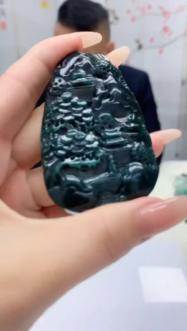 【闪购商品】定制翡翠未镶嵌4969jj-毛货挂件20