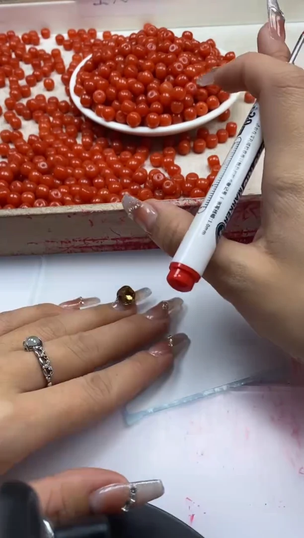 【闪购商品】玛瑙/玉髓颈饰未镶嵌w2255满肉南红老型8*7mm*20颗