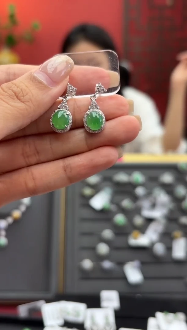 颈饰银S925镶嵌翡翠小*贝2-2