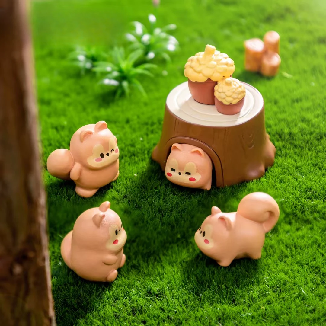 【许愿+对碰】创意可爱钻树洞小松鼠 园艺造景diy装饰品挂配件摆件