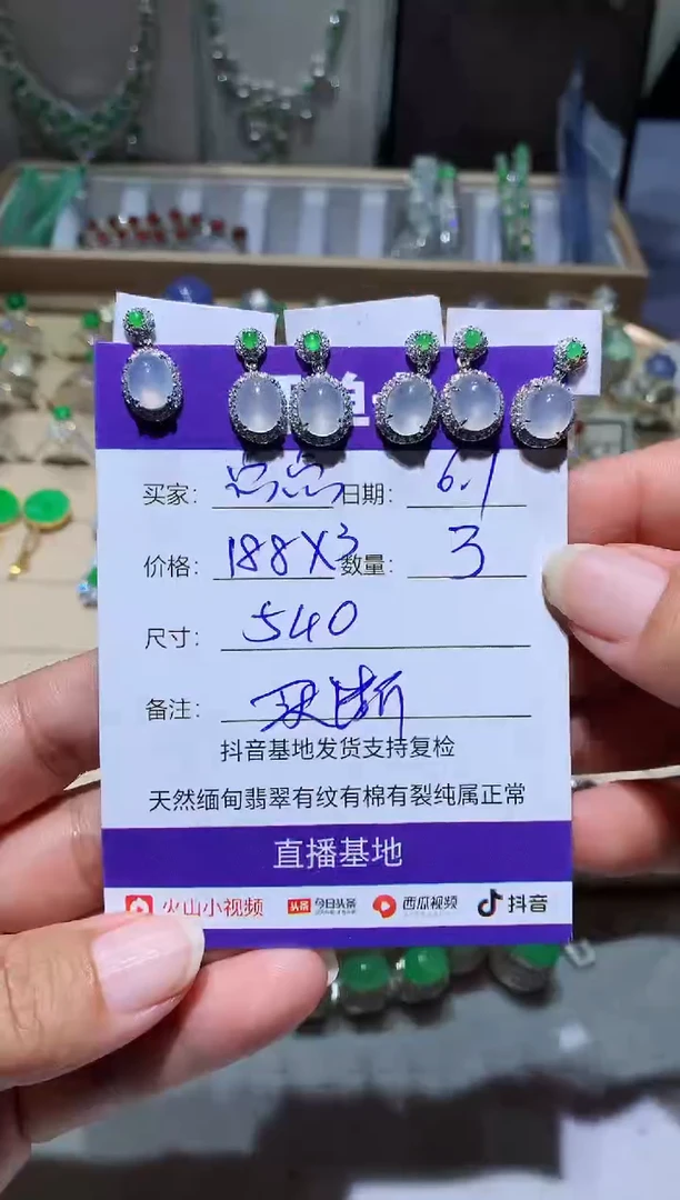 翡翠未镶嵌耳饰AWRVFSVG