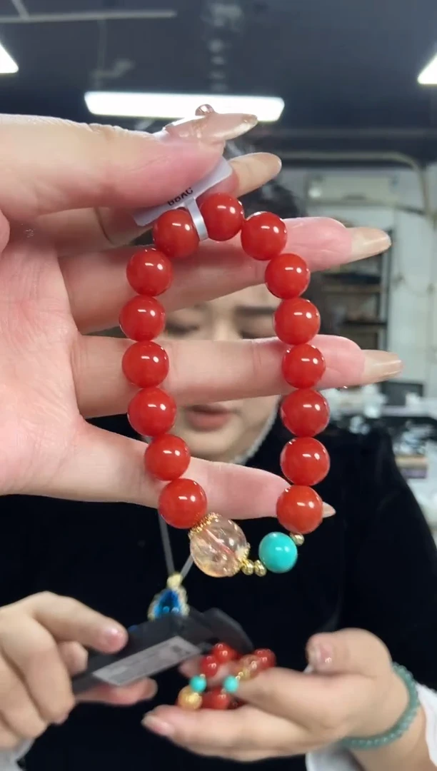 【闪购商品】南红玛瑙手串未镶嵌多样性发其一颜色微差
