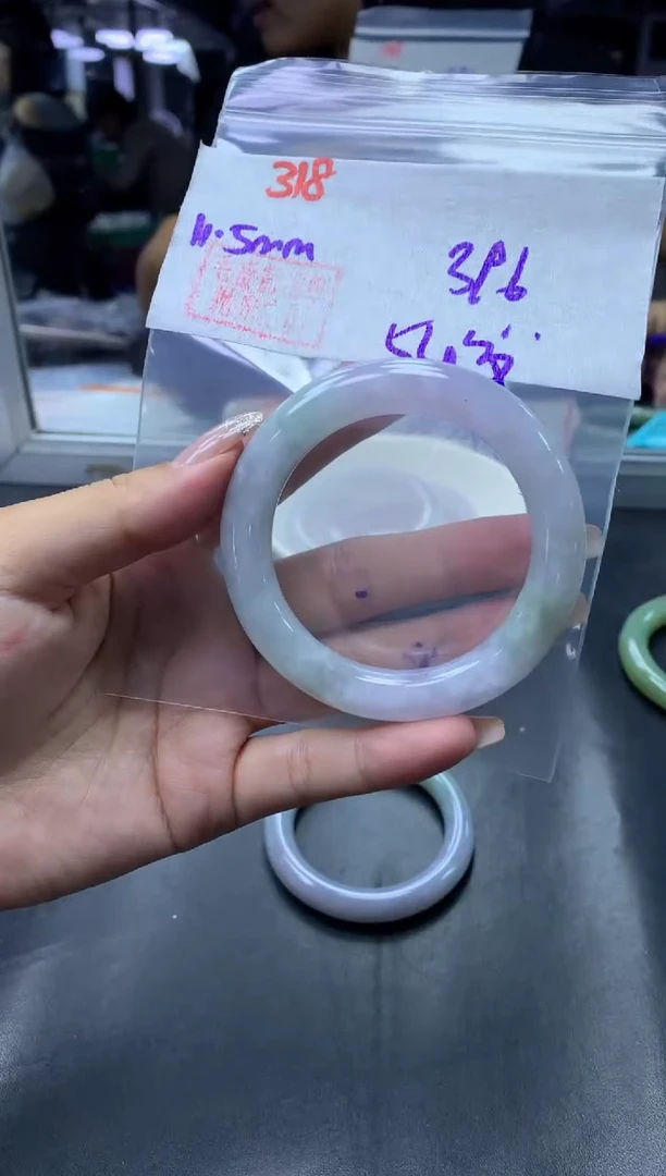 未镶嵌定制翡翠318手镯54纹+396元+拍一发一