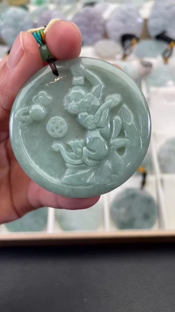 颈饰未镶嵌翡翠天然缅甸翡翠A货333